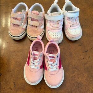 Nike court borough, Vans Kids Pink Low-Top Sneakers bundle size 6 toddler girls